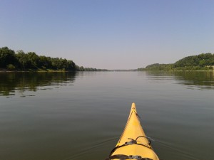 Evidence of flat water.